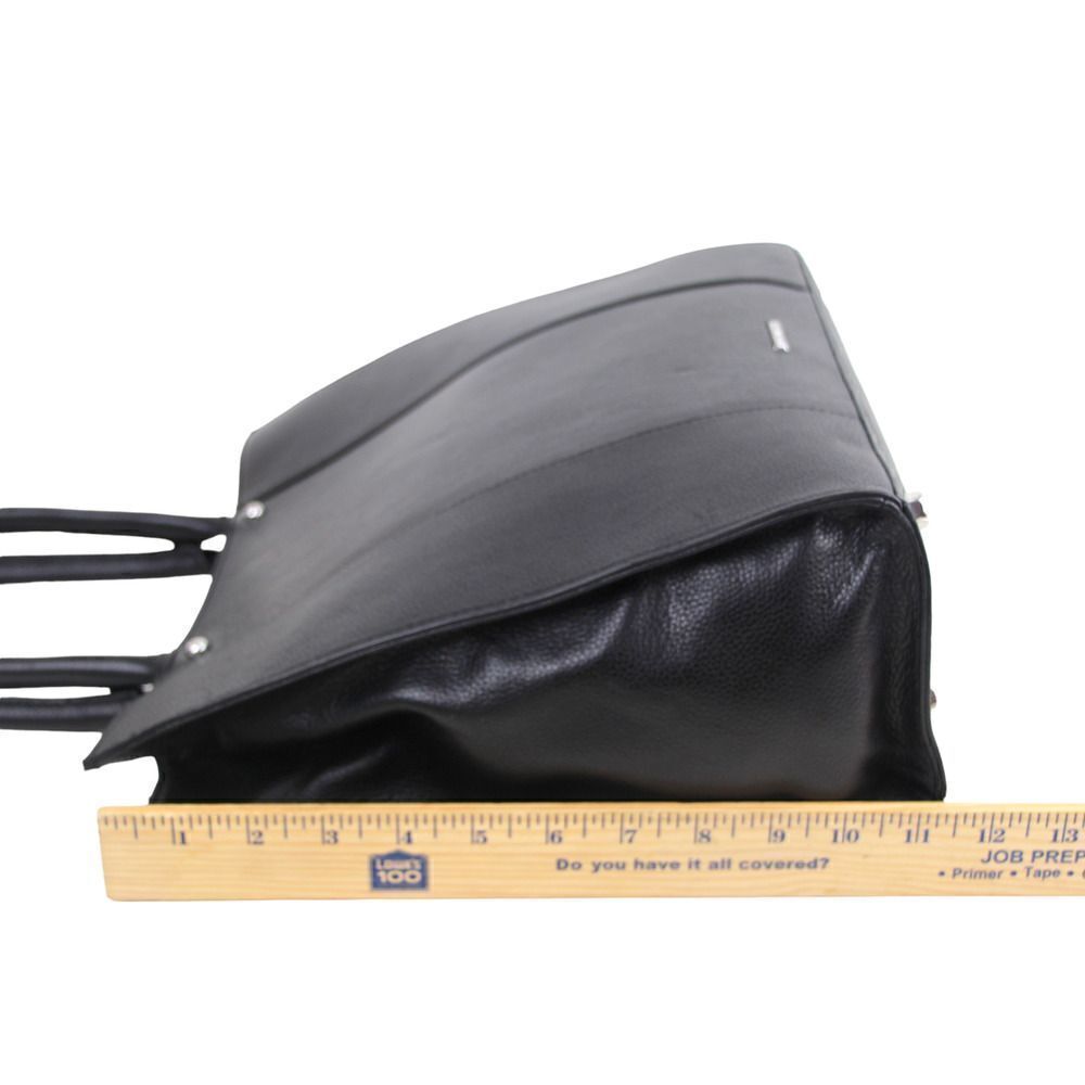 LARGE Rebecca Minkoff BLACK GENUINE LEATHER TOTE BUSINESS SHOULDER BAG HANDBAG 2 - Picture 14 of 15